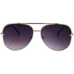 Oversized A8925 Aviator Sunglasses for Women UV400 Protection Shades 54MM - Gold - CU18GMTRSAM $12.29