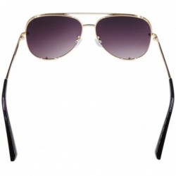 Oversized A8925 Aviator Sunglasses for Women UV400 Protection Shades 54MM - Gold - CU18GMTRSAM $12.29