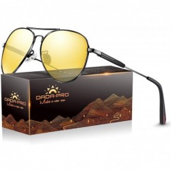 Aviator Night Driving Glasses- Anti Glare Polarized Night Shooting Glasses Men Women - Avt - CE192TZZO2X $29.62