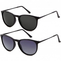 Oval Vintage Round Sunglasses for Women Men Polarized Sunglasses Retro Brand Designer Style - CQ18R0K8DOU $32.16