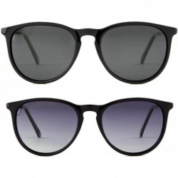 Oval Vintage Round Sunglasses for Women Men Polarized Sunglasses Retro Brand Designer Style - CQ18R0K8DOU $18.69