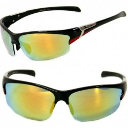 Sport Cycling Triathlon Running Sports Wrap Sunglasses UV400 Protection X8632 - Red - CH11K8YUHUN $9.41