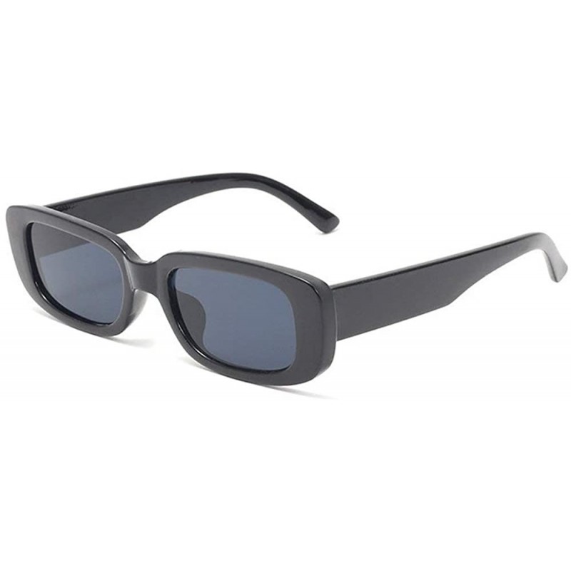 Square 2019 New Style Brand Designer Sunglasses Men Women Vintage Ultralight Square Gradient Sunglasses with Box - Black - C0...