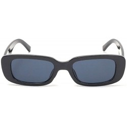 Square 2019 New Style Brand Designer Sunglasses Men Women Vintage Ultralight Square Gradient Sunglasses with Box - Black - C0...