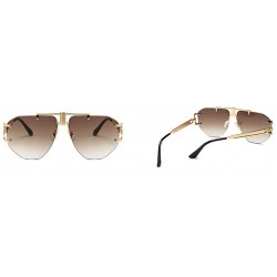 Butterfly Fashion New Cut Edge Big Frame Retro Punk Style Wind Unisex Sunglasses - Brown - CO18N9A3GD9 $9.70