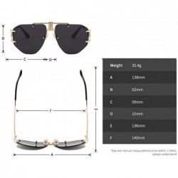 Butterfly Fashion New Cut Edge Big Frame Retro Punk Style Wind Unisex Sunglasses - Brown - CO18N9A3GD9 $9.70