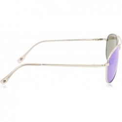 Aviator Men's Fugitive Aviator Sunglasses - Silver - C011JE6FJFT $16.58