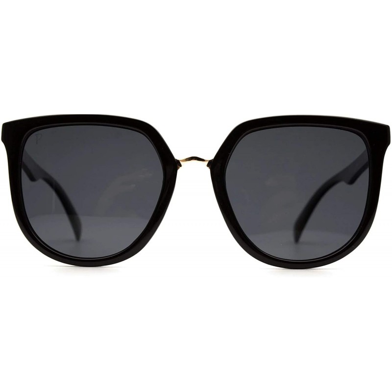 Butterfly p602 Trendy Butterfly Polarized - for Womens 100% UV PROTECTION - Black-black - CZ192TGY2D2 $19.96