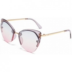 Cat Eye Women'S Sunglasses - Marine Film - Cat'S Eye - Half Frame Sunglasses - Fashion Glasses - Style 6 - CK18U90U0CG $34.27