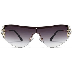 Wrap Retro Wrap sunglasses for women Diamond sunglasses oversized sunglasses UV400 Provection - 5 - CG1907YT07Z $14.51
