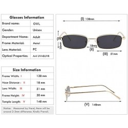 Rectangular Fashion Steampunk Vintage Rectangular Metal Frame Sunglasses Tinted Lens Shades - Silver-mirror - CO18I7ZETN6 $9.98