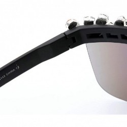 Oversized Oversized Sunglasses Mirrored Colorful Windproof - Silver - C018X07W7KR $15.48