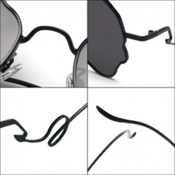 Oval Chic Women Brand Design Irregular Oval Transparent Party Sunglasses - Black&gray - C718LNR7KQI $13.26