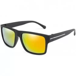 Square Men Polarized Sunglasses Classic Square Sun Glasses Women Mirror Lens Eyewear Drivers Goggles UV400 - C9199KXZM20 $19.98