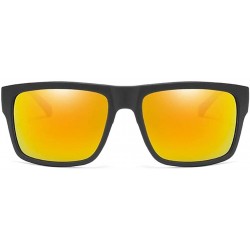 Square Men Polarized Sunglasses Classic Square Sun Glasses Women Mirror Lens Eyewear Drivers Goggles UV400 - C9199KXZM20 $9.03