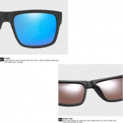 Square Men Polarized Sunglasses Classic Square Sun Glasses Women Mirror Lens Eyewear Drivers Goggles UV400 - C9199KXZM20 $9.03