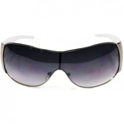 Shield Designer Style Women's Shield Sunglasses 3414 - Zebra - CO11ERZCG49 $7.47