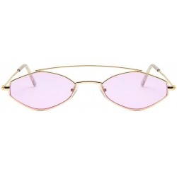 Oval 90s Sunglasses Women Retro Oval Sunglasses Lady Vintage Black Sunglasses UV400 - 2 - C018QA8LD2W $28.66