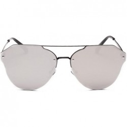 Oval Women's Retro Cat Eye Oval Shades Frame UV Protection Polarized Sunglasses - Gray - CD18E7LXDZG $23.49