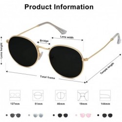 Oversized Polarized Sunglasses Classic Small Round Metal Frame for Women Men SJ1014 - C13 Gold Frame/Grey Lens - CD18QZOQNCE ...