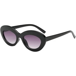 Oval Sunglasses Reflective All Match Outdoor Eyewear - B - C118YRSYEG6 $15.28