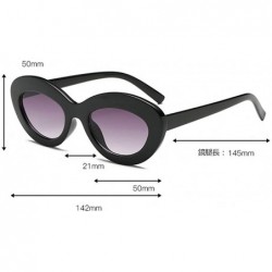 Oval Sunglasses Reflective All Match Outdoor Eyewear - B - C118YRSYEG6 $9.84