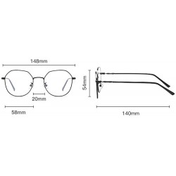 Round 2020 New Fashion Retro Personality Women Metal Round Frame Designer Designer Men Punk Sunglasses - Pink Yellow - CI193U...