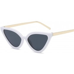 Round Women Cat Eye Sunglasses PC Frame Fashion For Female - Whitegray - CZ199QDQ9ZC $11.93