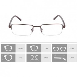 Rectangular Metal Frame Blue Light Blocking Reading Glasses 1.56 Lenses-6334 - CQ17YI2LZ6W $26.49