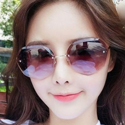 Round Women Hipster Polygon Sunglasses UV400 Metal Frame Eyewear - Coffee - C018W8YMZ2X $15.08