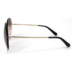 Round Women Hipster Polygon Sunglasses UV400 Metal Frame Eyewear - Coffee - C018W8YMZ2X $15.08