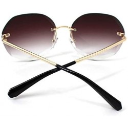 Round Women Hipster Polygon Sunglasses UV400 Metal Frame Eyewear - Coffee - C018W8YMZ2X $15.08