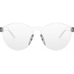 Aviator Round Fashion Sunglasses for Women Men Aviator Metal Mirror Sunglasses - Rimless-c5 - CN18QW7K3ZZ $6.97