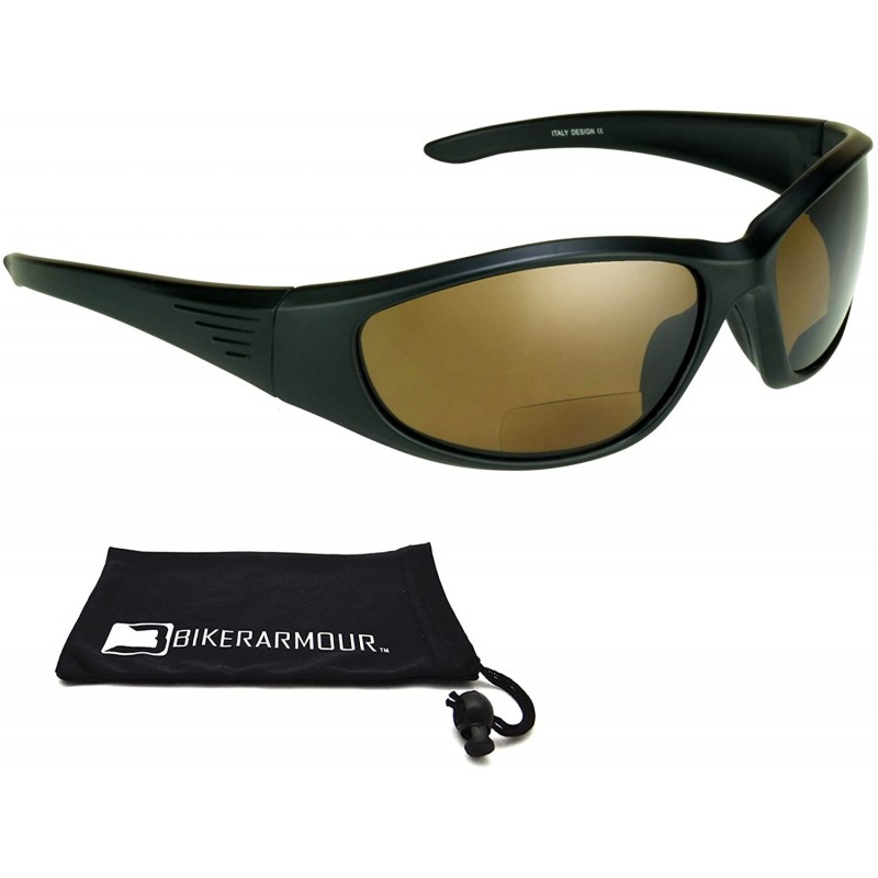 Sport Motorcycle Polarized Bifocal Sunglasses for Men (Brown 1.50) - Brown 1.50 - CW12MXW1PGS $33.50