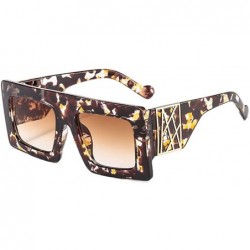 Oversized Oversized Sunglasses for Men Luxury Retro Square mens Sun Glasses Women - CJ19650QQOO $23.74