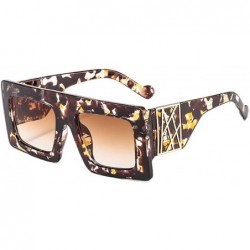 Oversized Oversized Sunglasses for Men Luxury Retro Square mens Sun Glasses Women - CJ19650QQOO $11.55