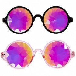 Goggle Kaleidoscope Glasses Rainbow Prism Sunglasses Goggles Cosplay Party - Black+pink - CR18SXLH47Q $32.32