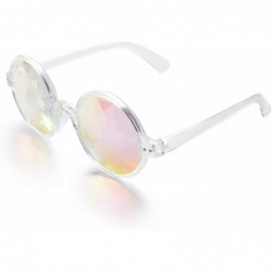 Goggle Kaleidoscope Glasses Rainbow Prism Sunglasses Goggles Cosplay Party - Black+pink - CR18SXLH47Q $19.82