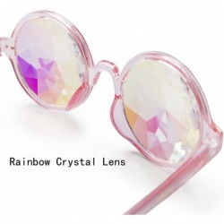 Goggle Kaleidoscope Glasses Rainbow Prism Sunglasses Goggles Cosplay Party - Black+pink - CR18SXLH47Q $19.82