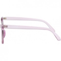 Square Unisex Vintage Translucent Tint Cat Eye Plastic Lenses Sunglasses - Purple - CT18N0Z7TWL $8.33