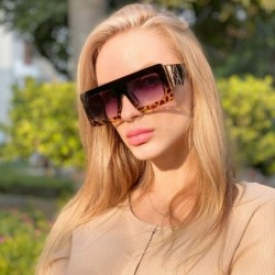 Oversized Oversized Sunglasses for Men Luxury Retro Square mens Sun Glasses Women - CJ19650QQOO $11.55