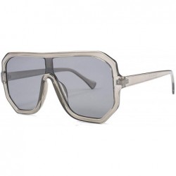 Square Sunglasses Women Oversize Flat Top Retro Square Sun Glasses Vintage Luxury Oculos UV400 - C8 - C5197A27NLK $22.52
