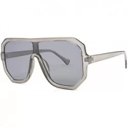 Square Sunglasses Women Oversize Flat Top Retro Square Sun Glasses Vintage Luxury Oculos UV400 - C8 - C5197A27NLK $55.21