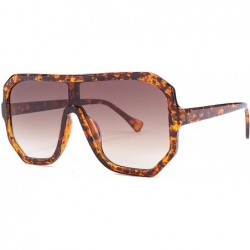 Square Sunglasses Women Oversize Flat Top Retro Square Sun Glasses Vintage Luxury Oculos UV400 - C8 - C5197A27NLK $22.52