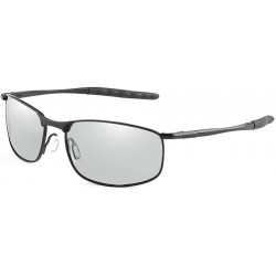 Square Men Polarized Sunglasses Photochromism Sun Glasses Male Classic Square Driving Goggles UV400 - CY199L9L65G $9.82