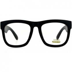 Square Black Oversized Square Glasses Thick Horn Rim Clear Lens Frame - CU187UTHNDY $18.61