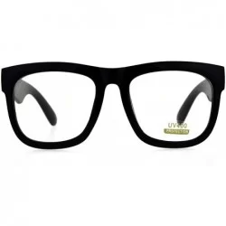 Square Black Oversized Square Glasses Thick Horn Rim Clear Lens Frame - CU187UTHNDY $18.61