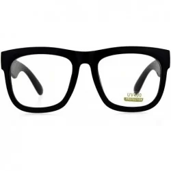 Square Black Oversized Square Glasses Thick Horn Rim Clear Lens Frame - CU187UTHNDY $11.51