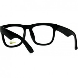 Square Black Oversized Square Glasses Thick Horn Rim Clear Lens Frame - CU187UTHNDY $11.51