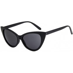 Cat Eye Large Retro Sexy Cat Eye Shape Sunglasses Unisex Black-rimmed Glasses for Men Women - One Piece - F - CF196UEGSLZ $14.87